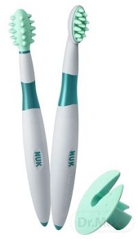 NUK ZUBNÁ KEFKA + MASÁŽNA KEFKA (na učenie, pre deti) 1x2 ks