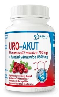 NUTRICIUS URO - AKUT 1×20 tbl (D - manóza 750 mg + brusnice)