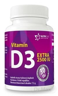 NUTRICIUS Vitamín D3 EXTRA 2500 IU 1×30 tbl, vitamín D3