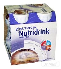 NUTRIDRINK MULTIFIBRE čokoládová príchuť 4x200 ml