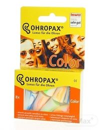 OHROPAX COLOR Ušné vložky v plastovom obale 1x8 ks