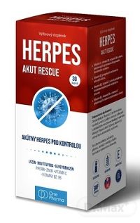 ONE PHARMA HERPES AKUT RESCUE 30CPS 1×30 cps, výživový doplnok