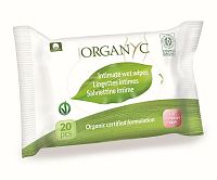 Organyc Vlhčené obrúsky na intímnu hygienu Vlhčené obrúsky na intímnu hygienu zo 100% organickej bavlny - 20ks