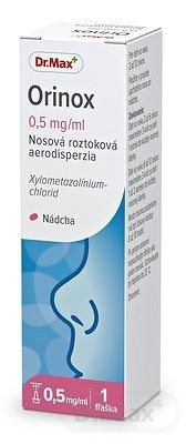 Orinox 0,5 mg/ml aer nao (fľ.skl.žltohnedá s rozprašovačom) 1x10 ml