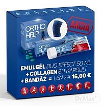 ORTHO HELP AKCIA emulgél Duo Effect 50 ml + Collagen cps 60 + bandáž, 1x1 set