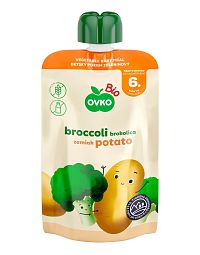 OVKO Bio Príkrm Brokolica Zemiaky 1×90 g, zeleninová kapsička