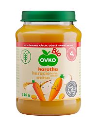 OVKO Bio Príkrm Karotka Kura 1×190 g, zeleninovo-mäsový príkrm