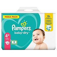 Pampers active baby 4+ (10-15kg) 1×82 ks, veľkosť 4+, detské plienky