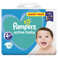 Pampers Active Baby Giant Pack S4+ 1×70 ks, plienky pre deti