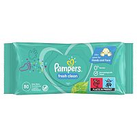 Pampers Baby wipes Fresh Clean XXL Pack 1×80 ks, vlhčené obrúsky