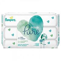 Pampers baby wipes PURE Aqua 3x48 kusov - vlhčené obrúsky