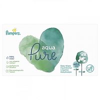 Pampers baby wipes PURE Aqua 9x48 kusov - vlhčené obrúsky