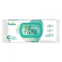 PAMPERS baby wipes PURE Aqua vlhčené obrúsky náplň 1x48 ks