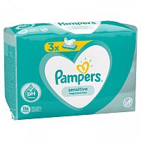 Pampers Baby wipes SENSITIVE 3X52KS 3×52 ks, detské utierky