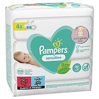 Pampers Baby Wipes Sensitive 4×52 ks, vlhčené obrúsky