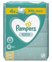 PAMPERS Baby Wipes Sensitive vlhčené obrúsky XXL pack 4x80 ks (320 ks)