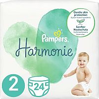 Pampers Harmonie S2 1×24 ks, veľkosť S2, detské plienky 4-8 kg