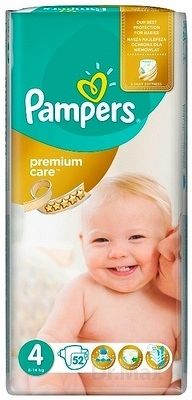 Pampers Premium Care 4 Maxi 1×52 ks, detské plienky (8-14 kg)