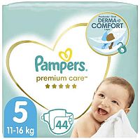 PAMPERS PREMIUM CARE 5 Junior 1x44 ks, detské plienky (11-18 kg)