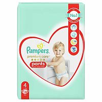 PAMPERS Premium Care Pants 4 MAXI 9-14 kg 38 ks
