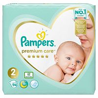 Pampers Premium JP MINI S2 94KS 1×92 ks, veľkosť S2, detské plienky
