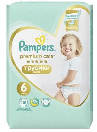 Pampers Premium PANTS CP EX.LARGE S6 18KS 1×18 ks, veľkosť S6, detské plienky