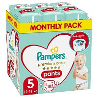 Pampers Premium Pants MSB S5 12-17kg 1×102 ks, plienkové nohavičky