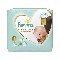 Pampers Premium SMP NEWBORN S1 26KS 1×26 ks, veľkosť S1, detské plienky