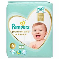 Pampers Premium VP EX.LARGE 1×38 ks, veľkosť S6, detské plienky