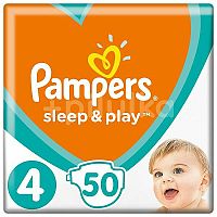 Pampers Sleep & Play S4 (9-14kg) 1×50 ks, veľkosť S4, detské plienky