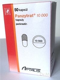 PANZYTRAT 10 000 cps 100 mg (fľ.skl.hnedá) 1x50 ks