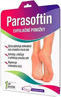 PARASOFTIN Exfoliačné ponožky set, roztok 2x20 ml a 1 pár ponožiek
