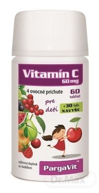 PargaVit VITAMÍN C Mix Plus Pre deti 1×90 tbl, 60+30 navyše