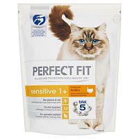 PERFECT FIT granule s vysokým podielom morčacieho 1×1,4 kg, pre dospelé citlivé mačky