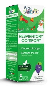 PETIT APPETITE CHENE RESPIRATORY COMFORT 1×125 ml, sirup na podporu dýchania a upokojenie hrdla
