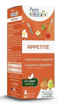 Petit CHENE APPETITE NERVOUSNESS 1×125 ml, výživový doplnok na podporu trávenia pre deti