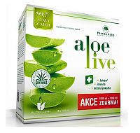Pharma Activ AloeLive AKCIA šťava z aloe 99,7% (1+1 ) 2x1000 ml (2000 ml), 1x1 set