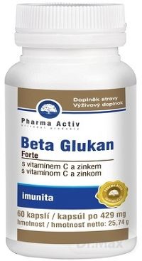 Pharma Activ BETA GLUKÁN Forte 1×60 cps, s vitamínom C a zinkom