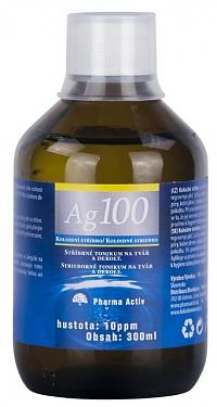 Pharma Activ Koloidné striebro Ag100 hustota 10ppm, 1x300 ml