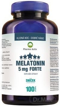 Pharma Activ MELATONÍN 5 mg FORTE tbl (inov.2019) 1x100 ks