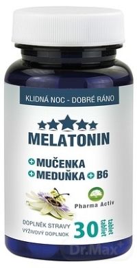 Pharma Activ MELATONIN + Mučenka + Meduňka + B6 tbl (medovka) (inov.2019) 1x30 ks