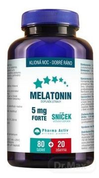 Pharma Activ MELATONÍN Sníček 5 mg FORTE tbl 80+20 (100 ks)