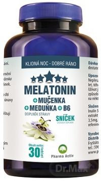 Pharma Activ MELATONÍN Sníček Mučenka Meduňka B6 tbl (medovka) 1x30 ks
