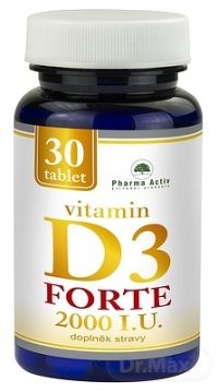 Pharma Activ Vitamin D3 FORTE 2000 I.U. 1×30 tbl