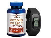Pharma Activ Vitamín K2 MK 7 + D3 FORTE tbl 100+25 zdarma (125 ks) + Fitness náramok, 1x1 set