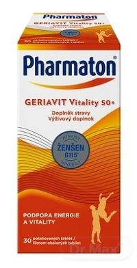 Pharmaton GERIAVIT Vitality 50+ 1×30 tbl, vitality 50+