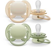 Philips AVENT Cumlík Ultrasoft Premium neutral 0-6m chlapec 2 ks