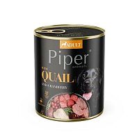 PIPER ADULT 800g konzerva pre dospelých psov s prepelicou a s brusnicami