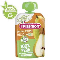 PLASMON Kapsička bezlepková ovocná hruška, 6m+ 1×100 g, bezlepková kapsička