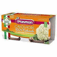 PLASMON Príkrm bezlepkový zeleninový karfiol, 4m+ 2×80 g, bezlepkový príkrm